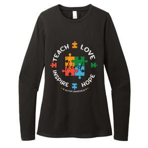 Autism Awareness Teacher Teach Hope Love Inspire Womens CVC Long Sleeve Shirt