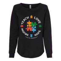 Autism Awareness Teacher Teach Hope Love Inspire Womens California Wash Sweatshirt