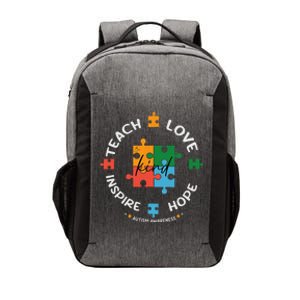 Autism Awareness Teacher Teach Hope Love Inspire Vector Backpack