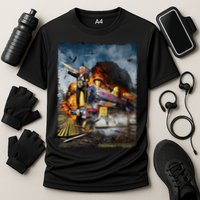 All Aboard The Trump Train Graphic Art Cooling Performance Crew T-Shirt