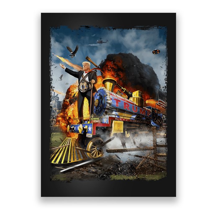 All Aboard The Trump Train Graphic Art Poster