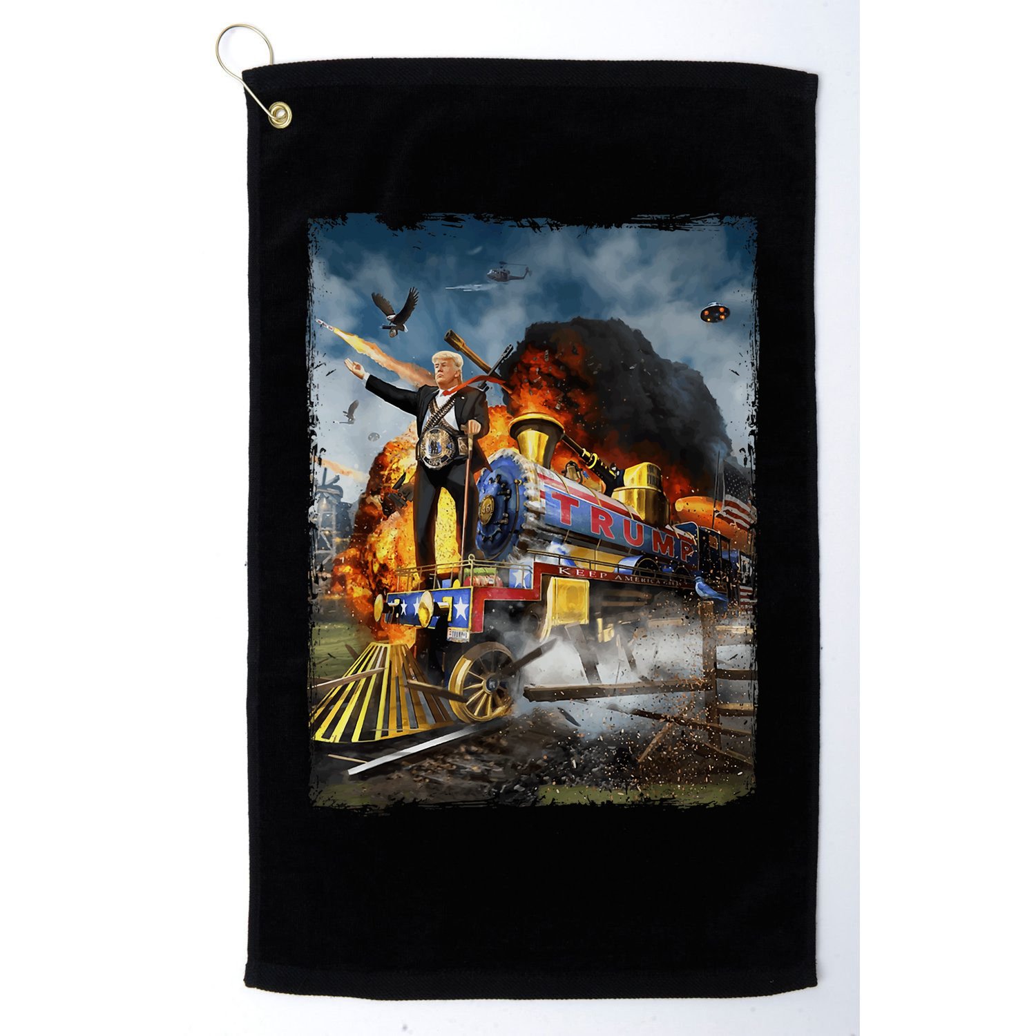 All Aboard The Trump Train Graphic Art Golf Towel