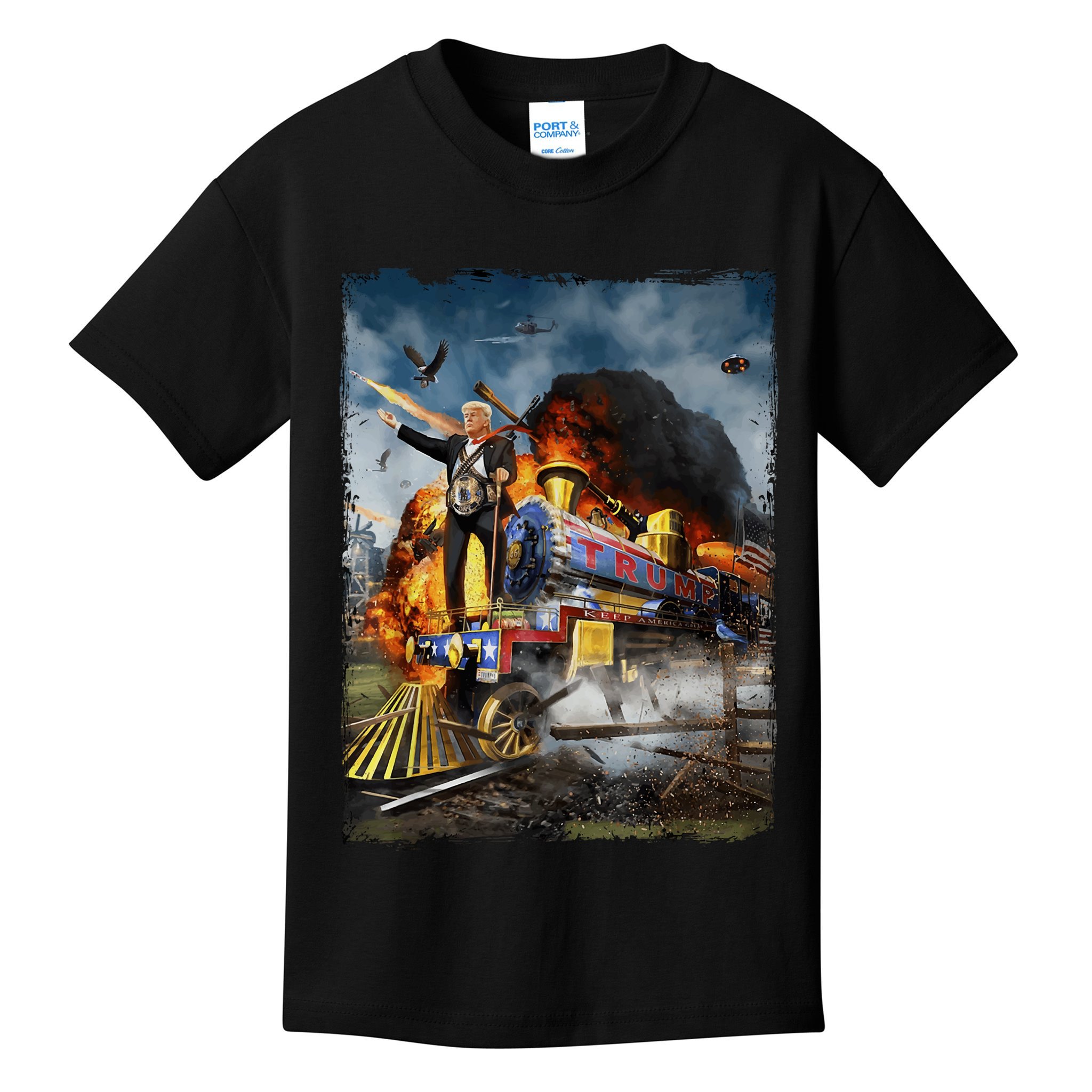 All Aboard The Trump Train Graphic Art Kids T-Shirt
