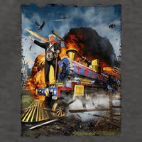 All Aboard The Trump Train Graphic Art Vector Backpack