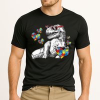 Autism Awareness TRex Dinosaur Sunglasses Heart Puzzle Performance Shirt