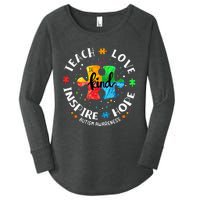 Autism Awareness Teacher Teach Hope Love Inspire Women's Perfect Tri Tunic Long Sleeve Shirt