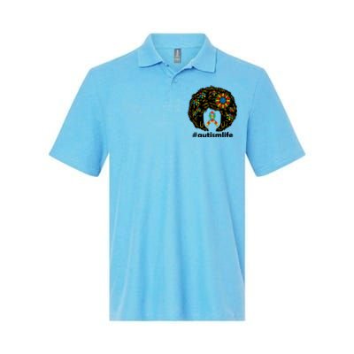 African American Teacher Afro Hair Style Autism Awareness Gift Softstyle Adult Sport Polo