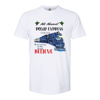 All Aboard Train Ride Believe Christmas Softstyle® CVC T-Shirt