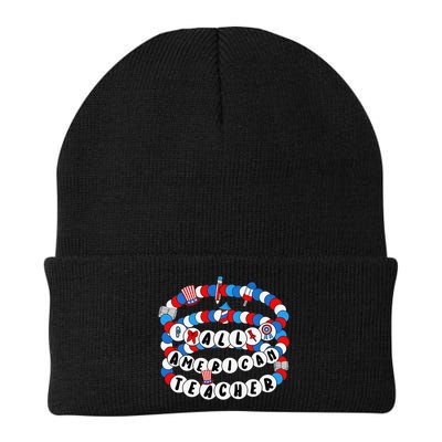 All American Teacher 4th July Bracelet Teacher Appreciation Beanie