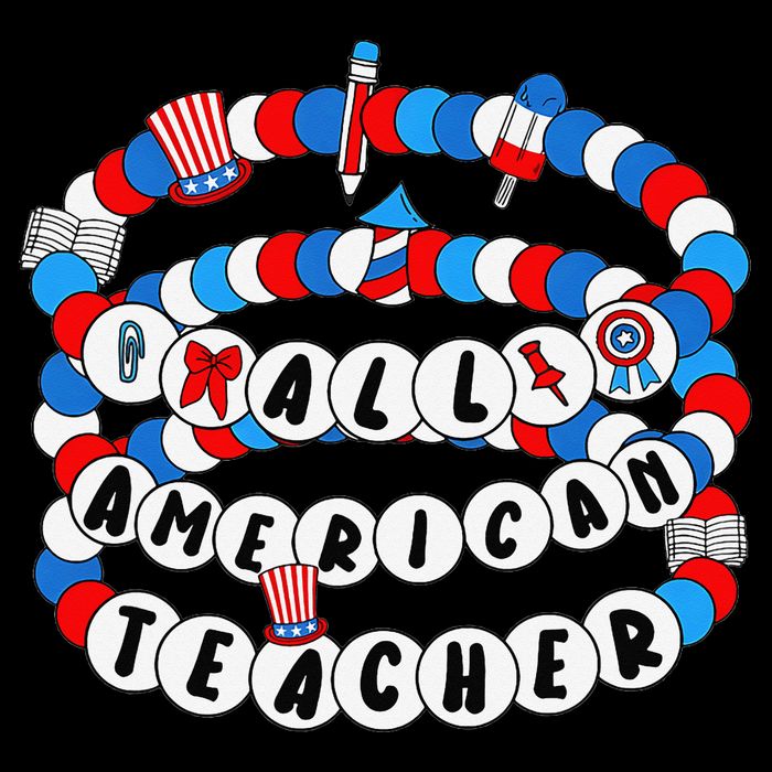 All American Teacher 4th July Bracelet Teacher Appreciation 16 in Basic Backpack