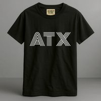 Atx Austin Tx Retro Design In White Garment-Dyed Heavyweight T-Shirt