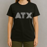 Atx Austin Tx Retro Design In White T-Shirt