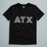 Atx Austin Tx Retro Design In White T-Shirt