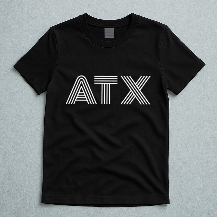 Atx Austin Tx Retro Design In White T-Shirt