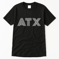 Atx Austin Tx Retro Design In White Tall T-Shirt