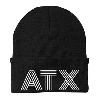 Atx Austin Tx Retro Design In White Beanie
