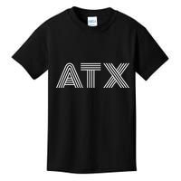 Atx Austin Tx Retro Design In White Kids T-Shirt