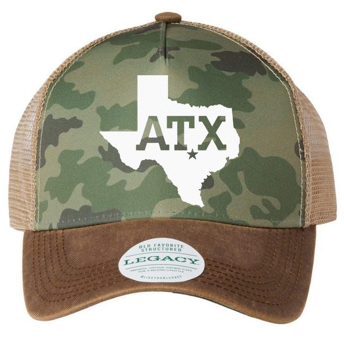 ATX Austin TX Design With Texas Silhouette Legacy Tie Dye Trucker Hat