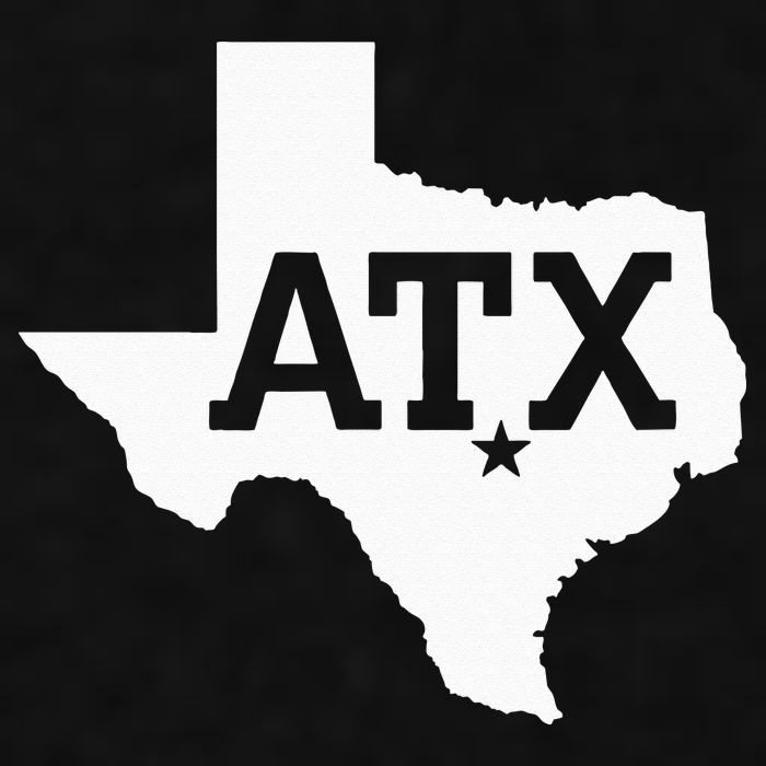 ATX Austin TX Design With Texas Silhouette Ladies PosiCharge Tri-Blend Wicking Tank