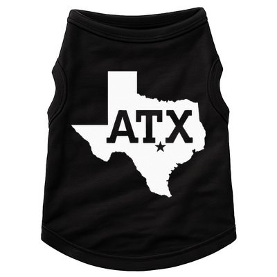 ATX Austin TX Design With Texas Silhouette Doggie Tank