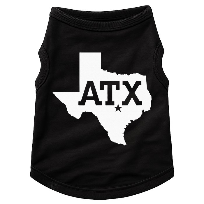ATX Austin TX Design With Texas Silhouette Doggie Tank