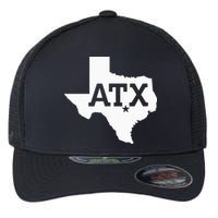 ATX Austin TX Design With Texas Silhouette Flexfit Unipanel Trucker Cap