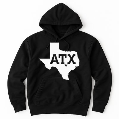 ATX Austin TX Design With Texas Silhouette Hoodie