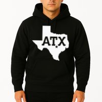 ATX Austin TX Design With Texas Silhouette Hoodie