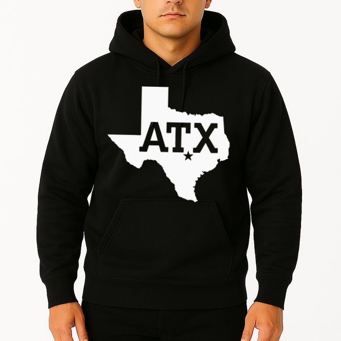 ATX Austin TX Design With Texas Silhouette Hoodie