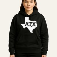 ATX Austin TX Design With Texas Silhouette Hoodie