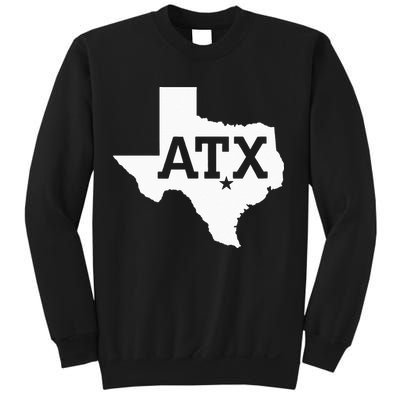 ATX Austin TX Design With Texas Silhouette Sweatshirt