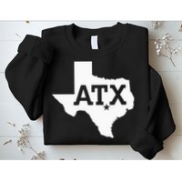 ATX Austin TX Design With Texas Silhouette Sweatshirt