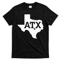 ATX Austin TX Design With Texas Silhouette T-Shirt