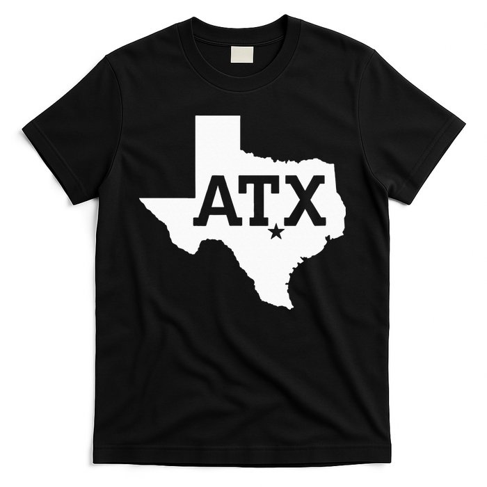 ATX Austin TX Design With Texas Silhouette T-Shirt
