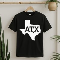 ATX Austin TX Design With Texas Silhouette T-Shirt