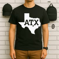 ATX Austin TX Design With Texas Silhouette T-Shirt
