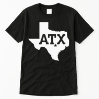 ATX Austin TX Design With Texas Silhouette Tall T-Shirt