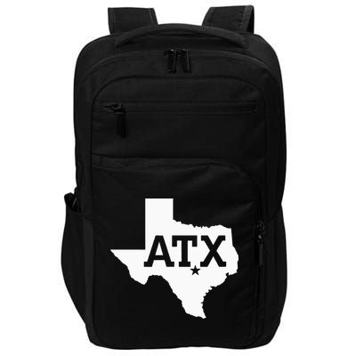 ATX Austin TX Design With Texas Silhouette Impact Tech Backpack