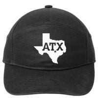 ATX Austin TX Design With Texas Silhouette 7-Panel Snapback Hat