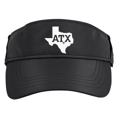 ATX Austin TX Design With Texas Silhouette Adult Drive Performance Visor