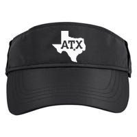 ATX Austin TX Design With Texas Silhouette Adult Drive Performance Visor