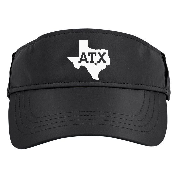 ATX Austin TX Design With Texas Silhouette Adult Drive Performance Visor