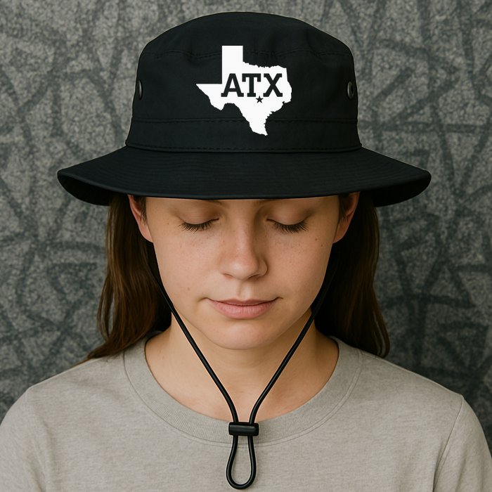 ATX Austin TX Design With Texas Silhouette Bucket Hat