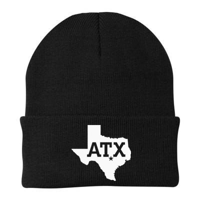 ATX Austin TX Design With Texas Silhouette Beanie