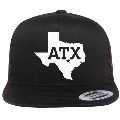 ATX Austin TX Design With Texas Silhouette Flatbill Hat