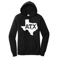 ATX Austin TX Design With Texas Silhouette Women's Pullover Hoodie
