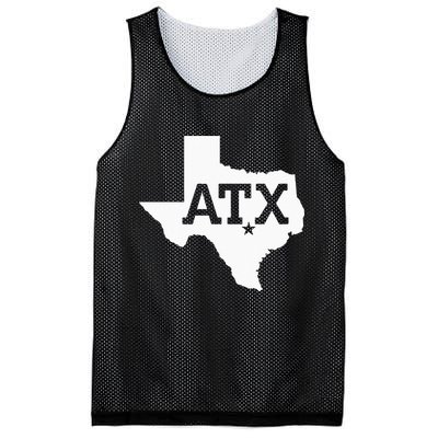 ATX Austin TX Design With Texas Silhouette Mesh Reversible Basketball Jersey Tank