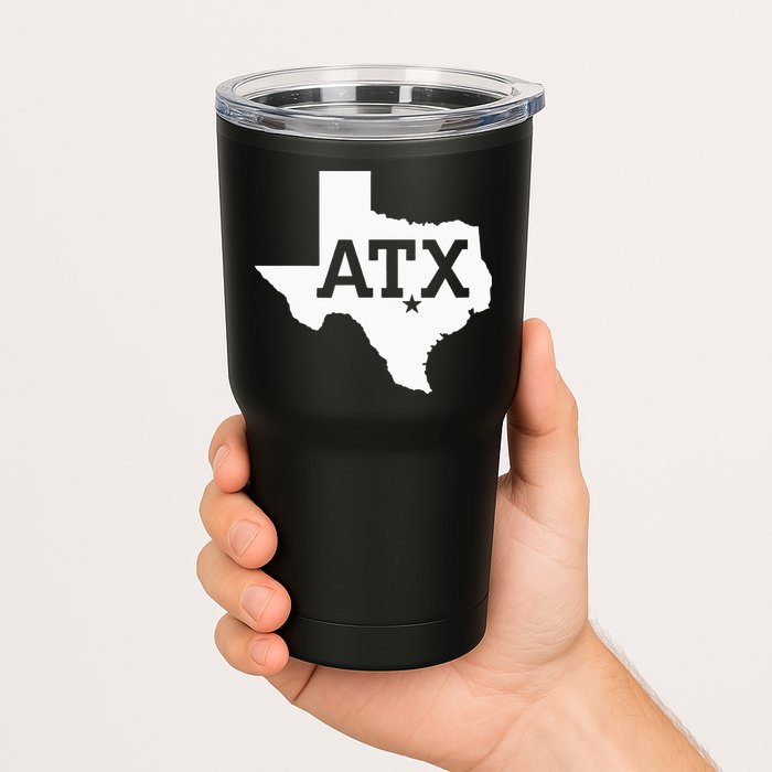 ATX Austin TX Design With Texas Silhouette Tumbler