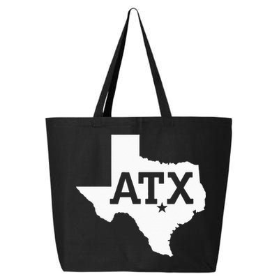 ATX Austin TX Design With Texas Silhouette 25L Jumbo Tote