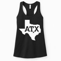 ATX Austin TX Design With Texas Silhouette Womens Tank Top